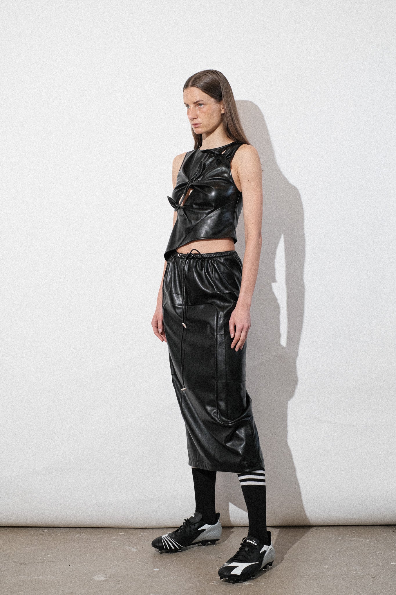 Vegan Leather Knots Top