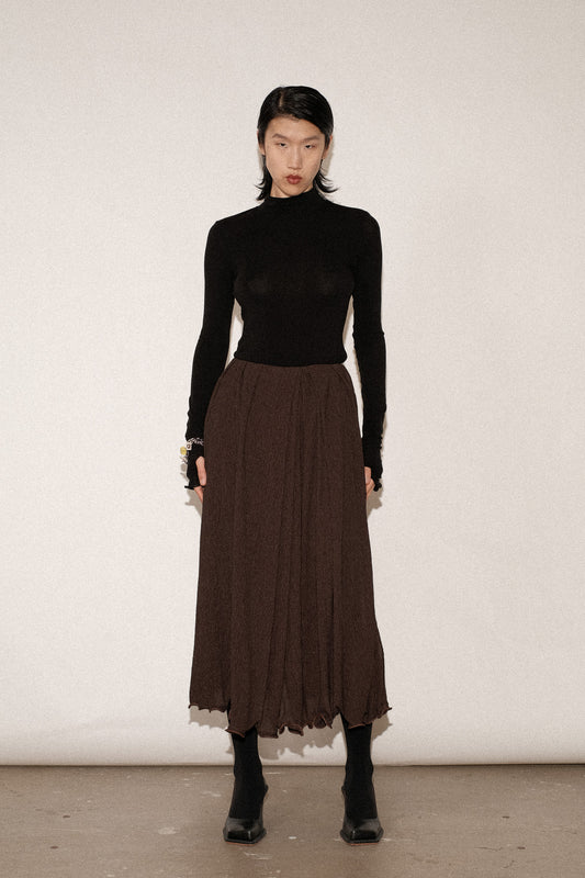 ZIMO Crinkle Lyocell Apron Tie Skirt