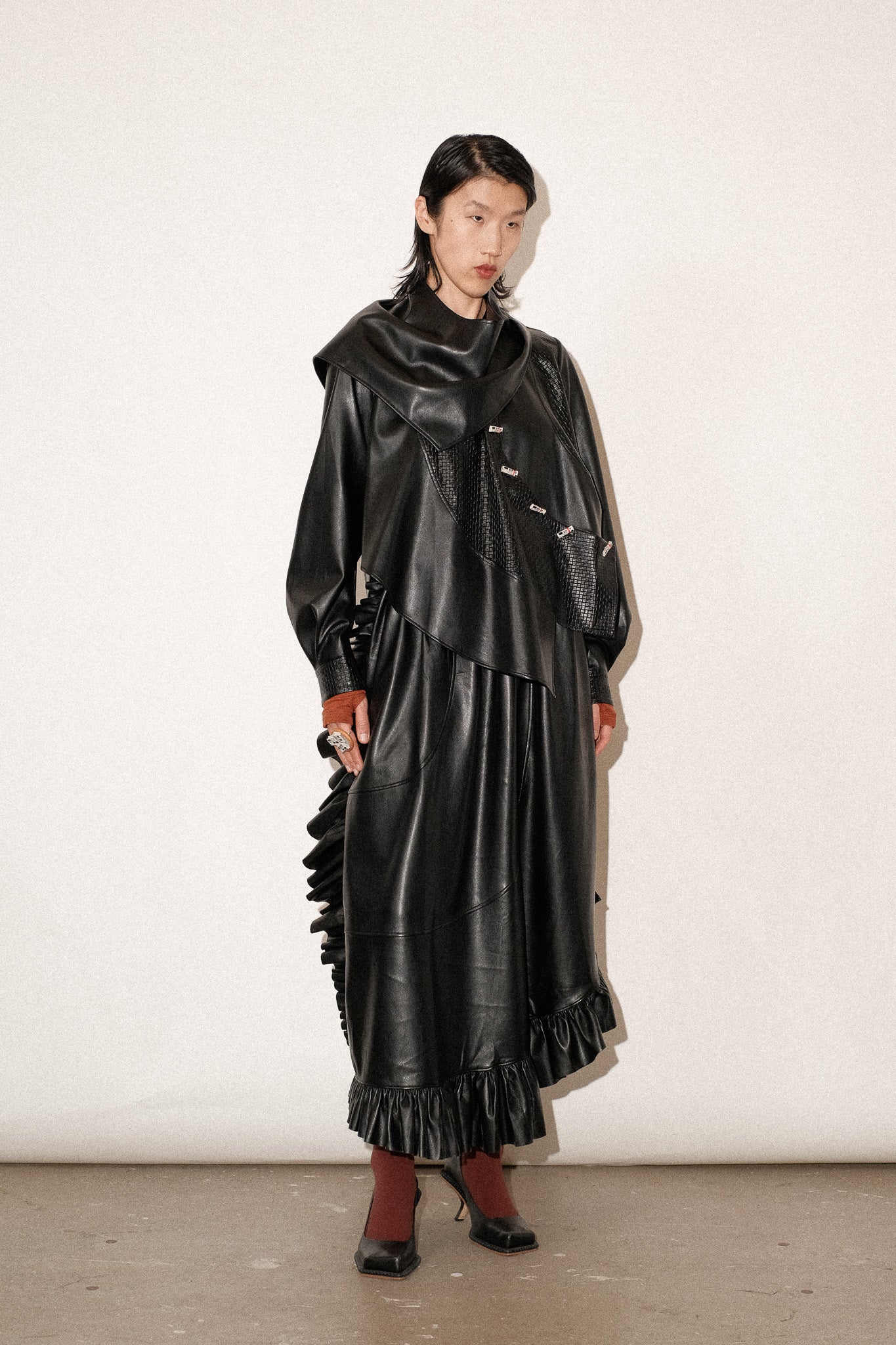 ZIMO Vegan Leather Spiral Shirt