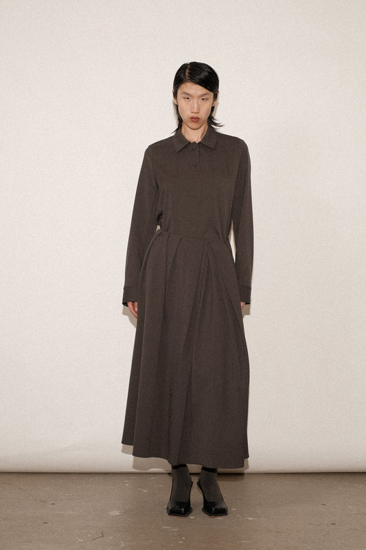 ZIMO Wool Suiting Apron Tie Skirt
