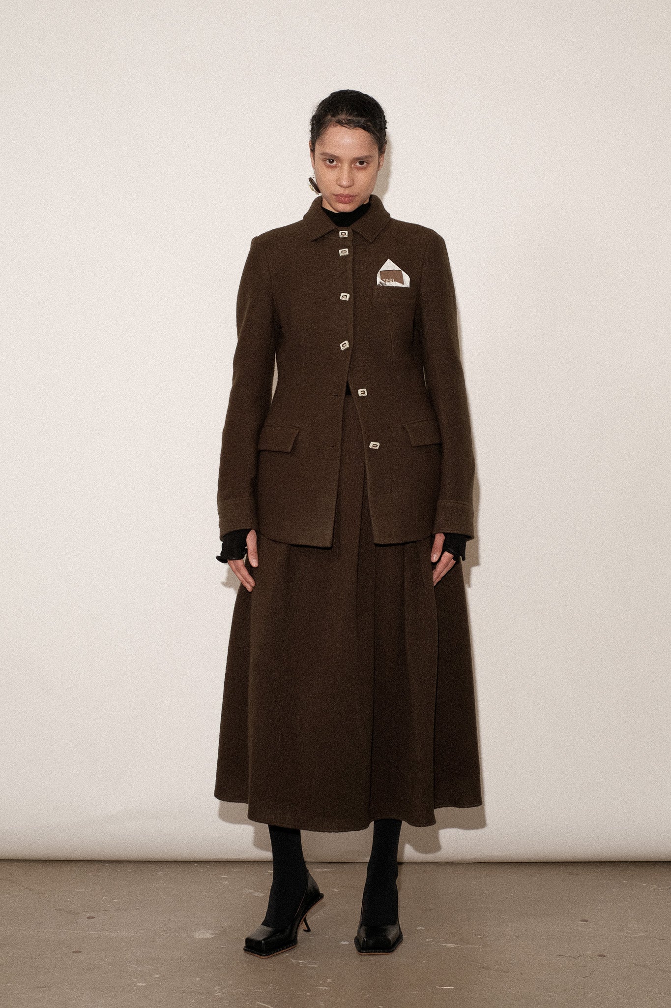 ZIMO Virgin Wool Tailored Shirt Jacket