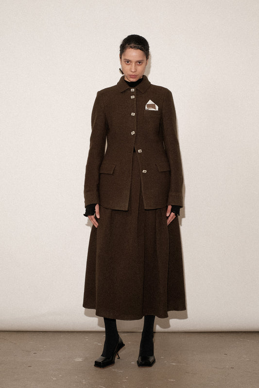 ZIMO Virgin Wool Tailored Shirt Jacket