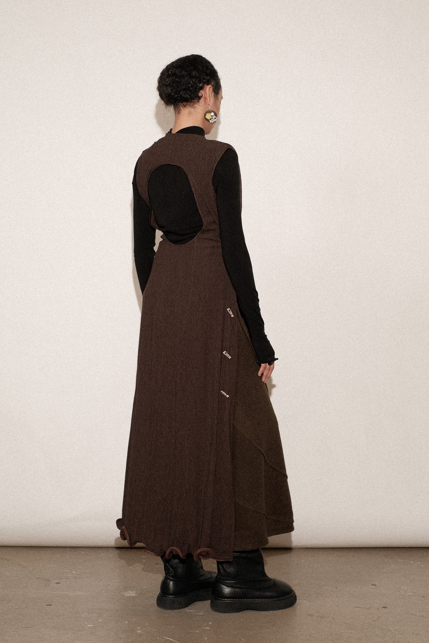 ZIMO Crinkle Lyocell Apron Tie Dress