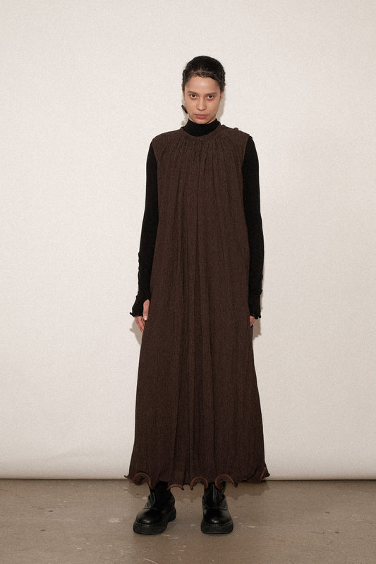 ZIMO Crinkle Lyocell Apron Tie Dress
