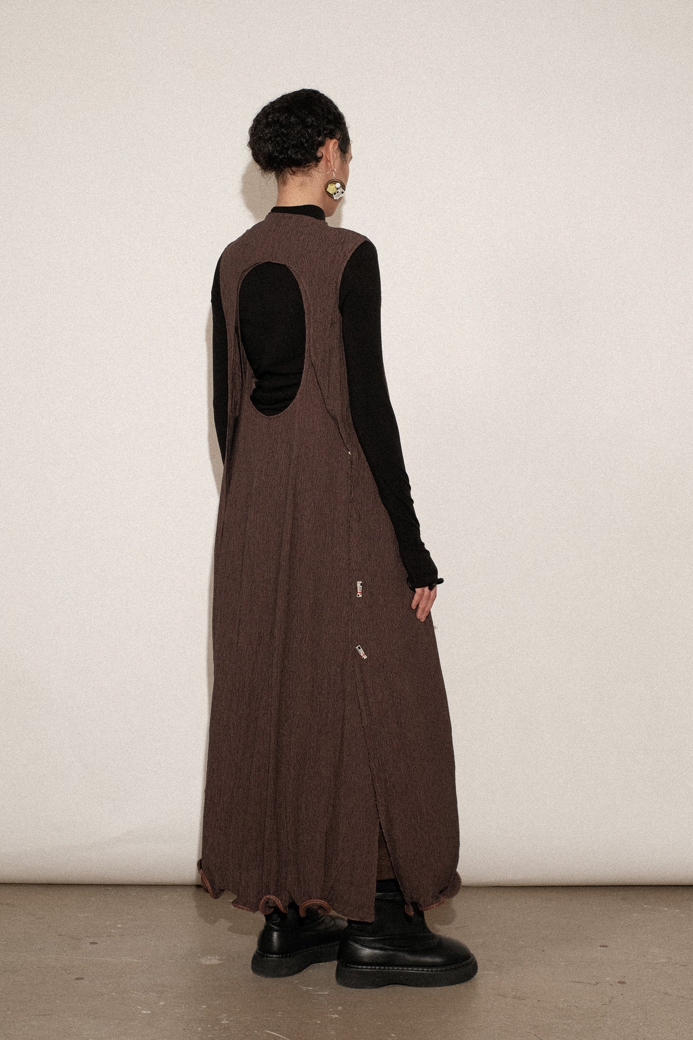 ZIMO Crinkle Lyocell Apron Tie Dress