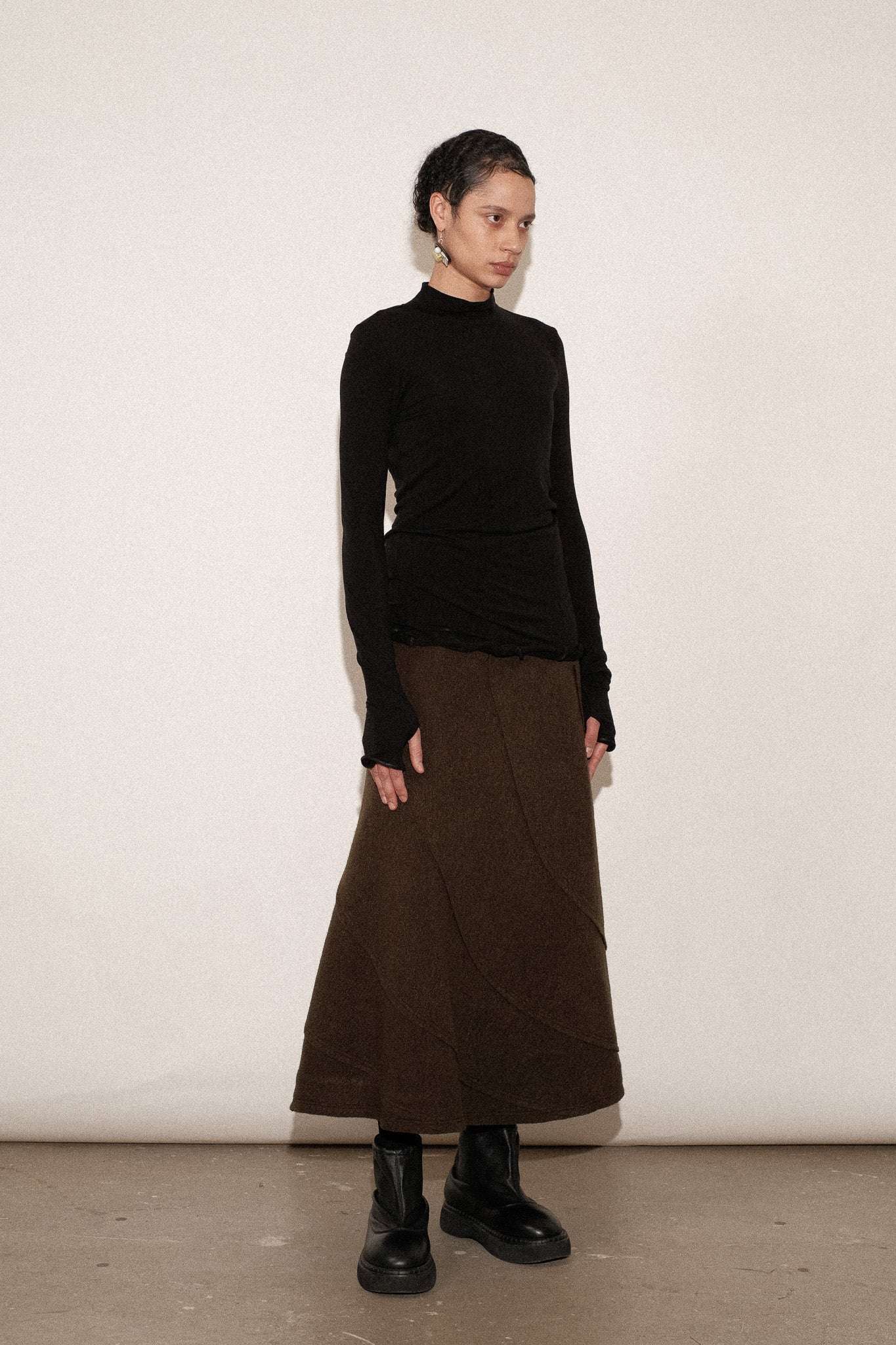 ZIMO Virgin Wool Spiral Skirt
