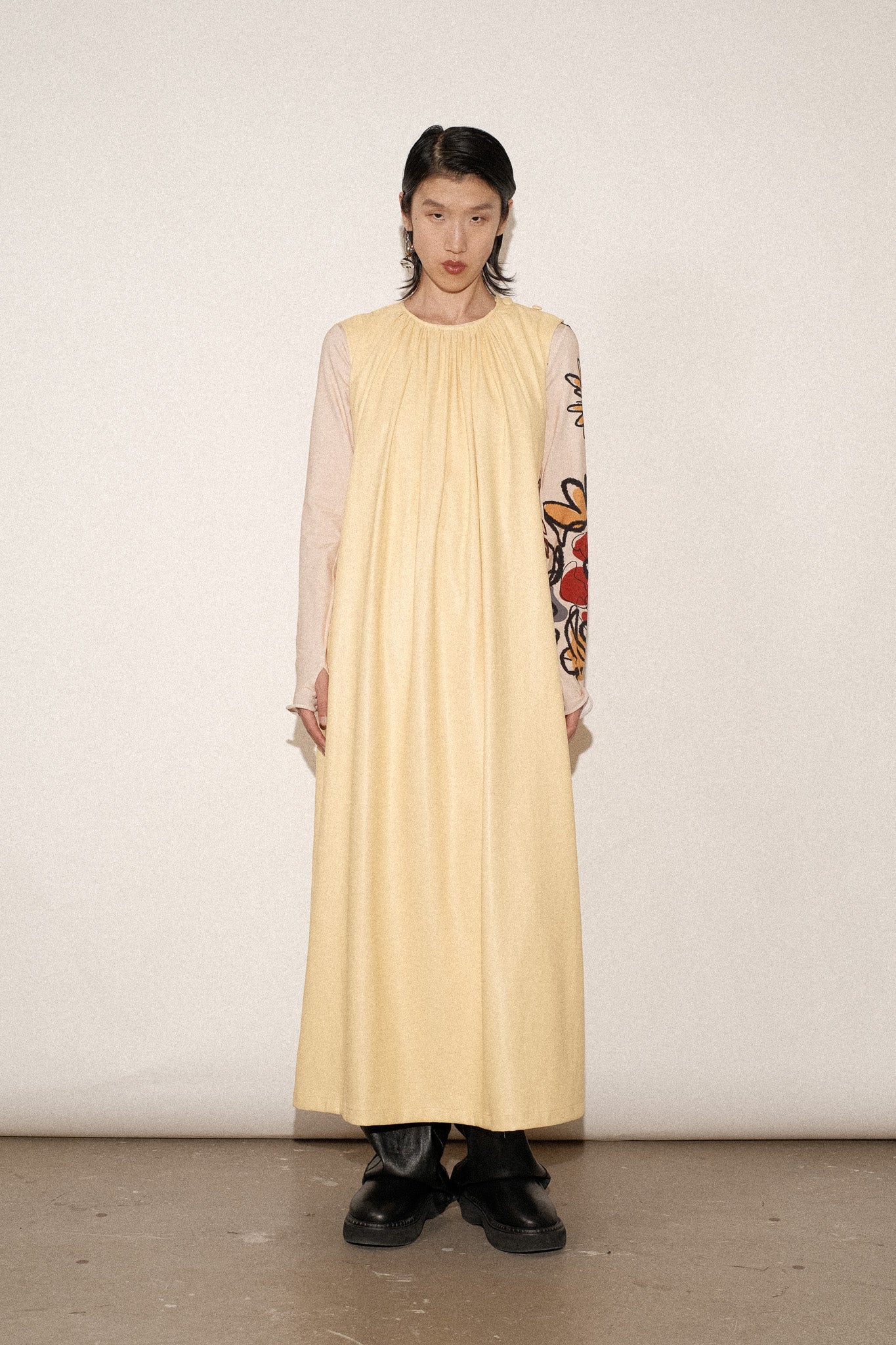 ZIMO Vegan Leather Apron Tie Dress